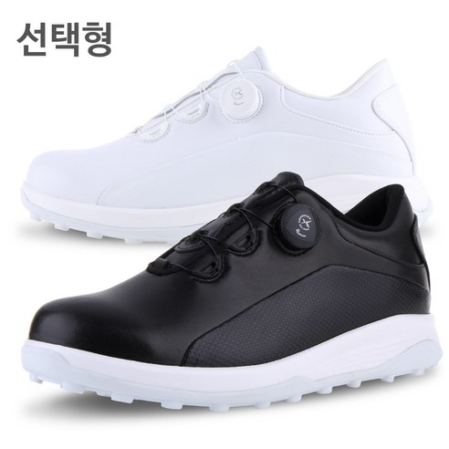 카시야골프 여성용 플렉스 소가죽 오토락 스파이크리스 골프화