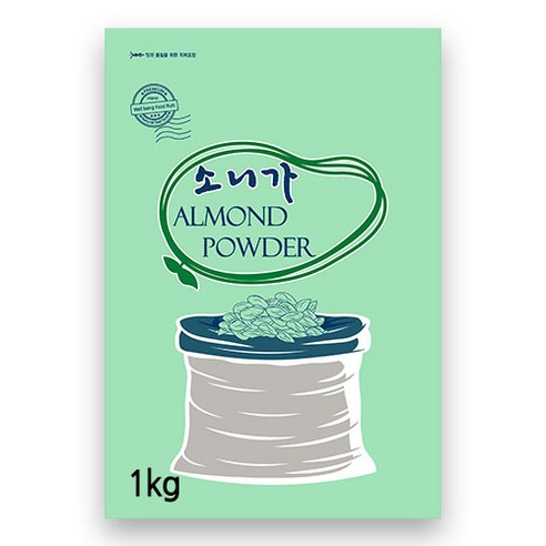 100% 아몬드 분말 1 kg/아몬드 가루/아몬드 파우더, 1kg, 1개