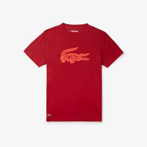 라코스테 LACOSTE 스포츠 공식브랜드관 남성 레터링 빅크록 반팔 티셔츠 TH8937-54G