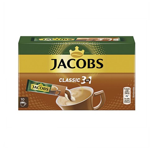 Jacobs Classic 3in1 야콥스 클래식 3in1 인스턴트 커피 믹스 스틱 10개입 180g 3팩, 10개, 3개