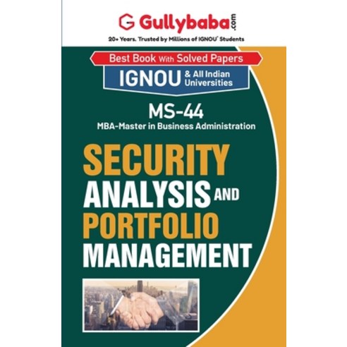 (영문도서) MS-44 Security Analysis and Portfolio Management Paperback, Gullybaba Publishing House ..., English, 9789381638460