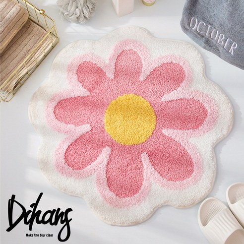 포근함과 아름다움의 조화: 디한스 꽃무늬 인조양털 카페트