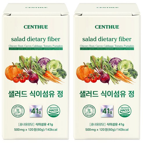 센트휴 샐러드 식이섬유 41g, 2개, 120정