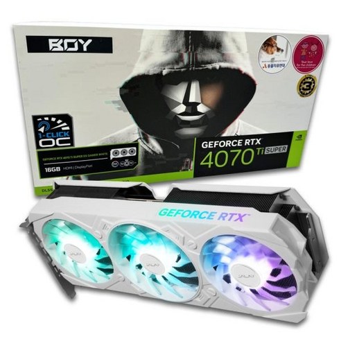 [GALAX] 갤럭시 BOY GeForce RTX 4070 Ti SUPER EX GAMER WHITE OC D6X 16GB