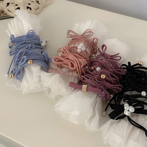 [12개 1+1 24개증정] 대용량 데일리 머리끈세트