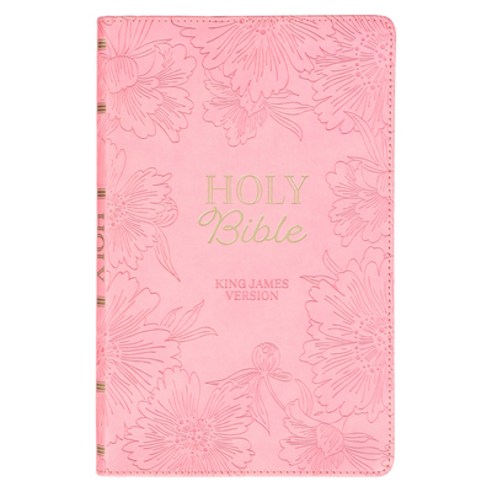 (영문도서) KJV Holy Bible Gift Edition King James Version Faux Leather Flexible Cover Light Pink Floral Leather, Christian Art Publishers, English, 9781639522859