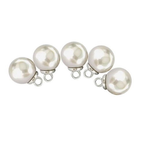 스크랩북 꾸밈 공예 버튼 재봉을위한 5Pcs 진주 버튼, 그레이, 플라스틱