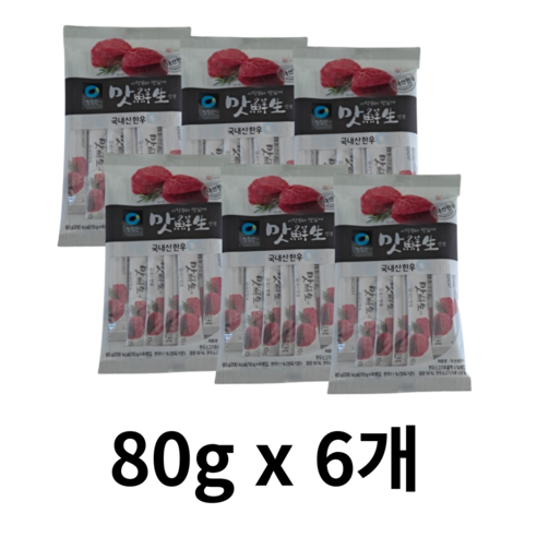 청정원 맛선생 국내산 한우, 240g, 6개