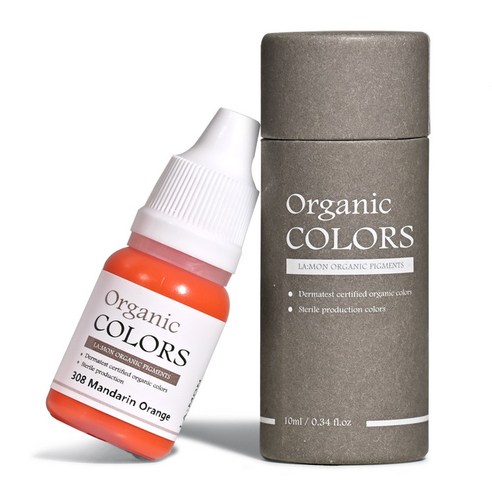 래쉬몬스터 오가닉 수지엠보 색소 아이라인 입술반영구 눈썹문신 스킨커버 10ml, 1개, [수지 머신] 308 만다린오렌지