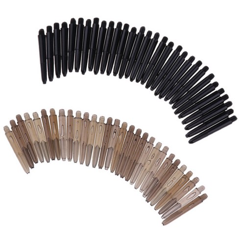 60Pcs 2BA 스레드 플라스틱 다트 줄기 샤프트 소프트 팁 다트 블랙 &amp; 그레이, 설명, 설명, 설명