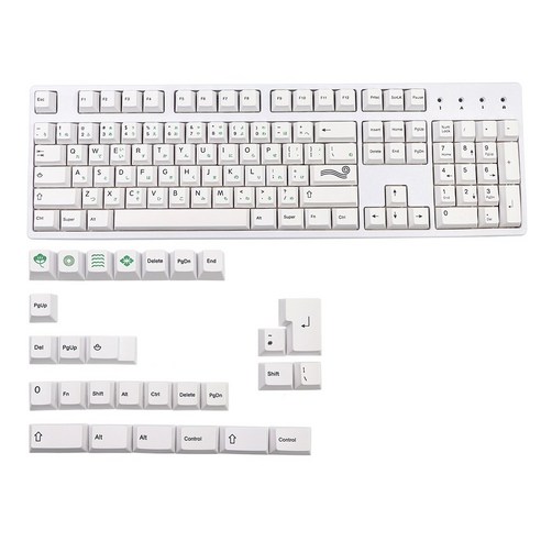 PBT 132 키 체리 프로필 염료 - 하위 일본어 문자 Keycap 기계 키보드에 적합 JTK Zen Keycaps, 하나, 보여진 바와 같이