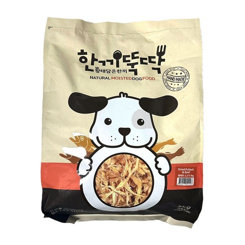 한끼뚝딱 전연령 강아지 황태담은 소프트사료, 소, 3kg, 1개