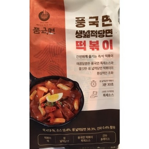 풍국면 생 넓적당면 떡볶이 522g x 3 9인분, 1개