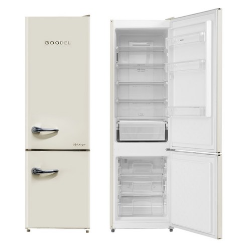 구델 레트로 냉장고: 빈티지 디자인과 현대적인 기능의 완벽한 조화