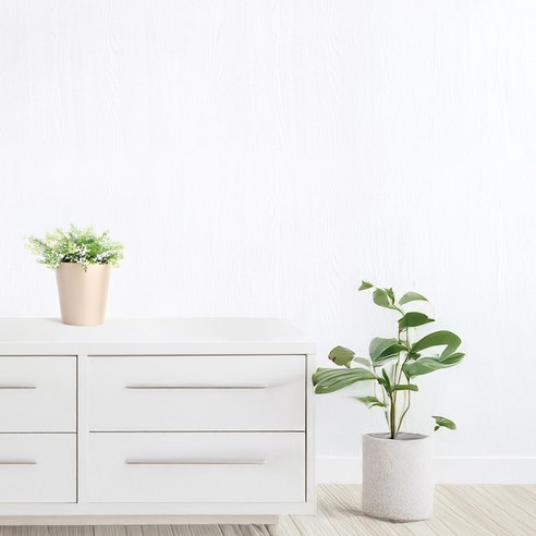 페인트칠 느낌 무광 화이트 우드 시트지, 100 x 300cm