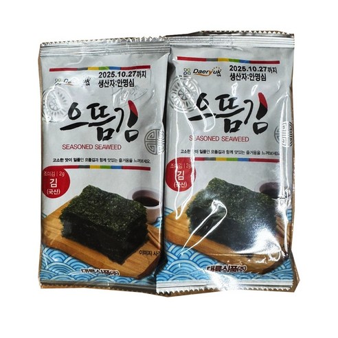 대륙식품 으뜸김 미니 도시락김, 10개, 2g