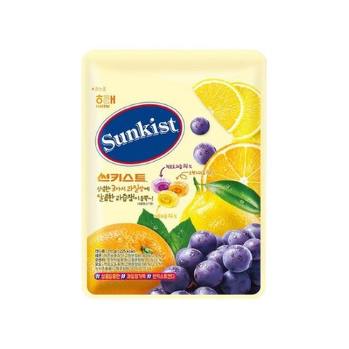 해태 5000 썬키스트 캔디 317g x 2개 과일맛사탕