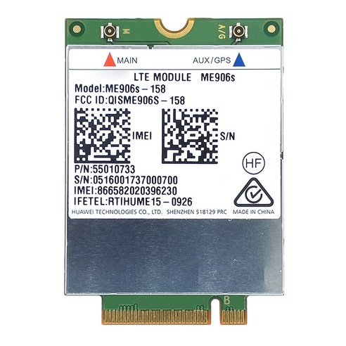 Retemporel ME906S 무선 네트워크 카드 ME906S-158 LT4132 LTE NGFF M.2 WWAN 텔레콤 Unicom 4G 모듈(범용 버전), 1개, 화이트 & 그린