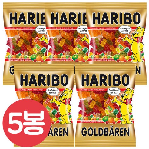 하리보 골든베렌 젤리100gx5봉 곤액 틱톡젤리, 100g