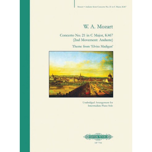 (영문도서) Andante from Piano Concerto No. 21 in C K467 (Arranged for Piano Solo) Paperback, Alfred Music, English, 9790577084640