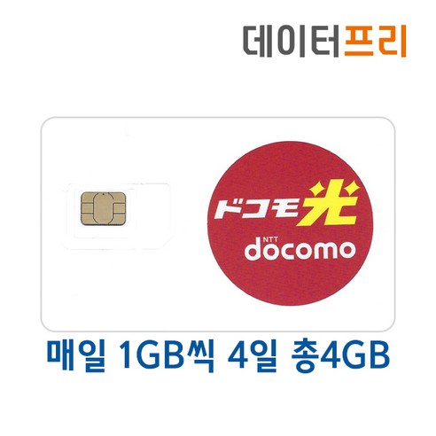 일본유심 도코모 유심, 도코모 4일 4GB 저속무제한