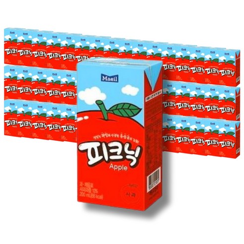 매일유업 피크닉 사과, 240ml, 5개