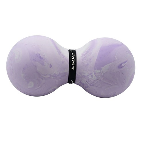 Xzante KSONE 근육 완화 마사지 공 근육통 물리 치료를위한 땅콩 공을위한 모양 6, 위장 보라색
