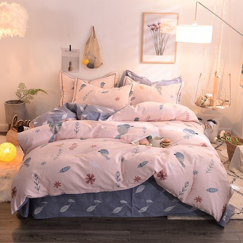GoGold 침구 - 두 꺼 운 보온 순면 마모 침구 4 종 세트 1.2m / 1.5m / 1.8m, SKU-07