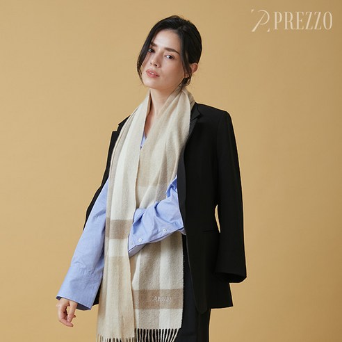 [PREZZO] 프레조 RAFFINE 캐시미어 100% 남자 여자 커플 머플러 목도리
