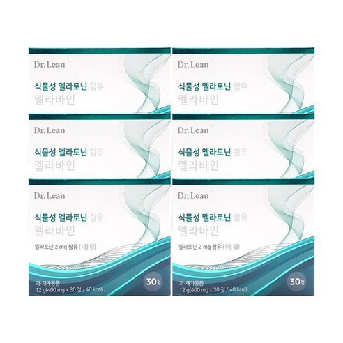 닥터린 식물성 멜라토닌 함유 2mg 멜라바인 400mg X 30정 6박스