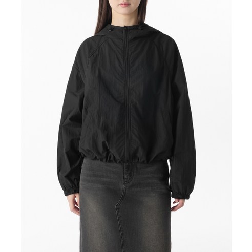 무신사 스탠다드 MUSINSA STANDARD WOMAN 우먼즈 셔링 윈드브레이커 재킷 자켓 [블랙] MWEUJ209-BK 414763