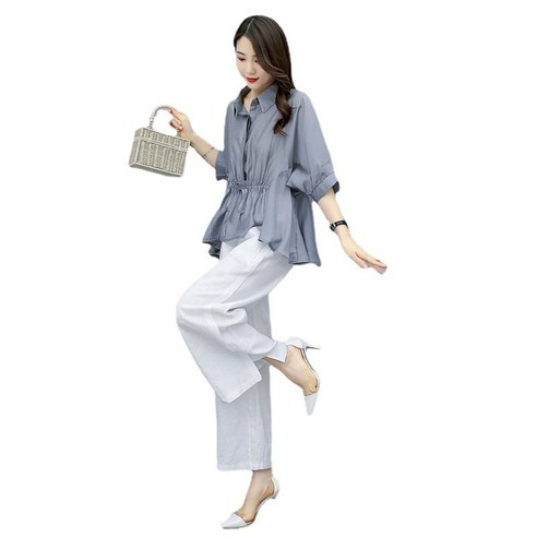 여름에 딱 맞는 캐주얼하고 세련된 ANYOU 상하세트