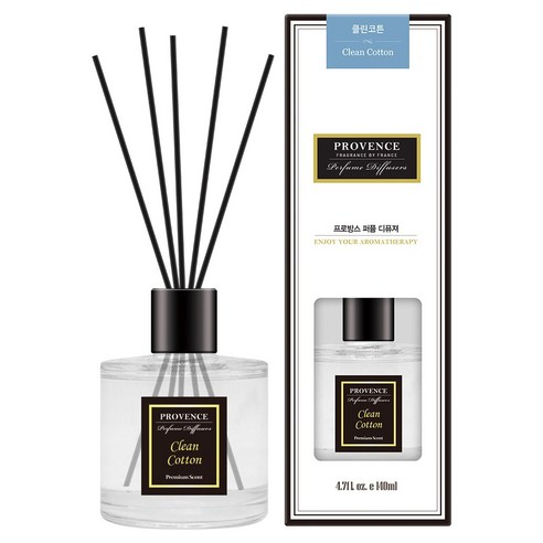 프로방스 퍼퓸 디퓨져 140ml, 클린코튼, 1개