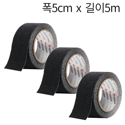 미끄럼방지 테이프 논슬립 계단 바닥 사포, 1세트, 검정
