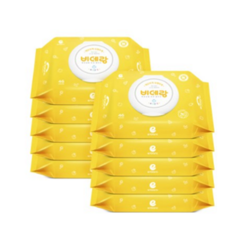 앙블랑 비데랑 키즈 비데티슈 캡형, 46매, 10팩