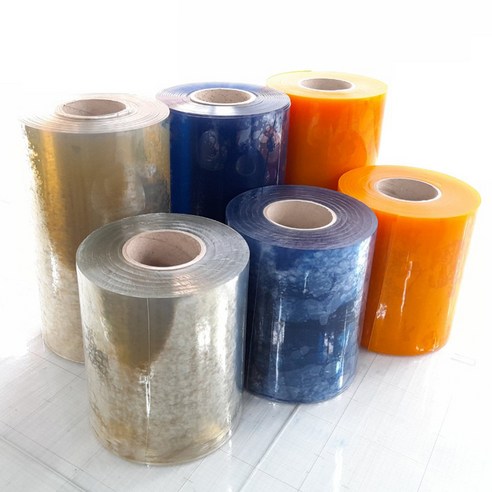 (1mm/폭20-30cm/길이20m Roll 6종) PVC연질비닐 아스테이지 비닐커튼 방풍바람막이 용접차단막용, 선택4-청투명 ...
