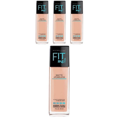 메이블린 핏 미! 매트+ 포어리스 파운데이션 30ml, True Beige, 4개