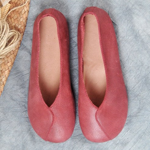 여자 천연 소가죽 발레리나 메리제인 플랫슈즈 로퍼 수제화 임산부 성수동 블로퍼 e8