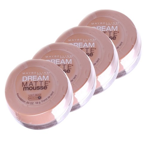 메이블린 드림 매트 무스 파운데이션 18g, Light Beige, 4개