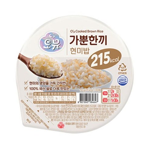 오뚜기 즉석밥 탑티어 오뮤 가뿐한끼 현미밥 간편식 집밥 150G, 25세트