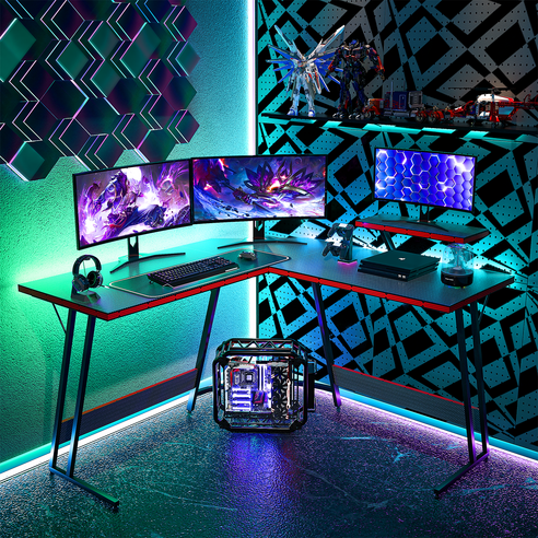 호몰 L자 코너형 책상: 완벽한 가정 사무실 필수품