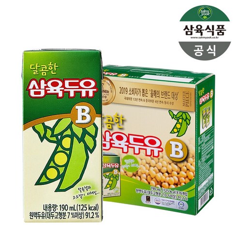 삼육두유 달콤한맛B 190ml 64팩, 64개