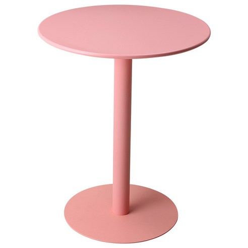 메블르 라운드 철제 테이블 올스틸 테이블 식탁 인테리어 카페 테이블, 테이블 70, 핑크