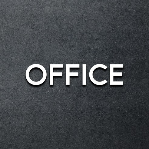 마마픽스 아크릴 도어사인 표지판 화이트, 1개, OFFICE