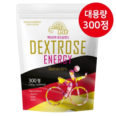 액티브핏 스포츠 포도당 3가지 맛 300정, 1개