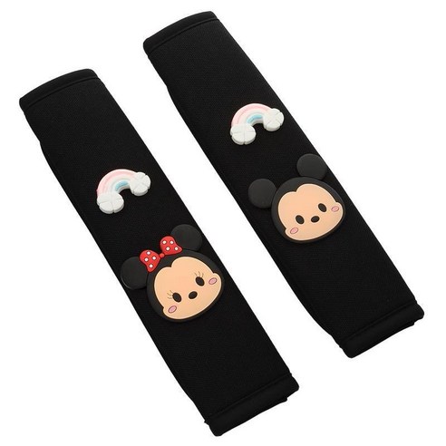통통몰 차량용 안전벨트 커버 캐릭터 세트, 1번, 2개