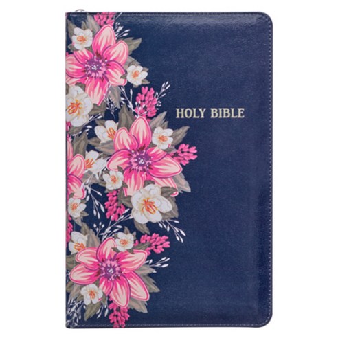 (영문도서) KJV Holy Bible Standard Size Faux Leather Red Letter Edition - Thumb Index & Ribbon Marker K... Leather, Christian Art Gifts, English, 9781642728699
