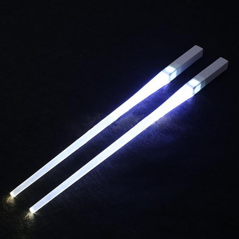 1 쌍 LED 빛나는 젓가락 콘서트 글로우 스틱 플래시 스틱 Lightsaber 젓가락 레스토랑 주방 식기 내구성 선물, White