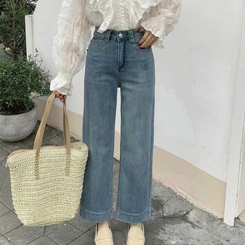 제이로그 데님 9부 청바지 팬츠 나인티청PT, 중청, XL