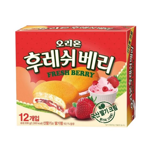 오리온 딸기 후레쉬베리, 360g, 1개